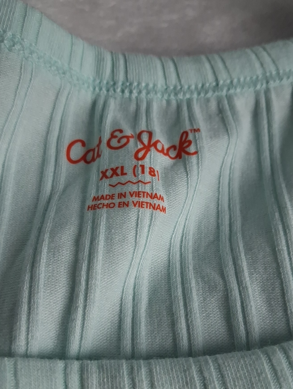 Cat&Jack Mint Ribbed Tank Top - Picture 2 of 4